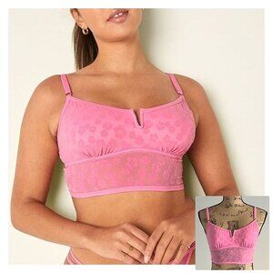 PINK Victoria's Secret Velvet Lightly Lined Bralette in Dreamy Pink Sz S NWT